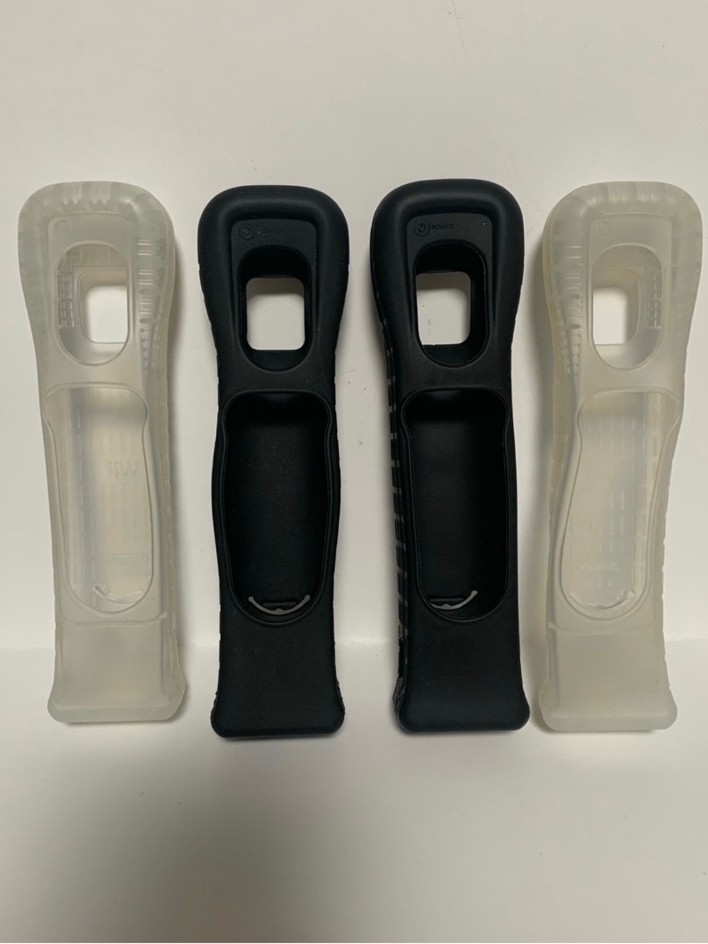 Wii Silicone Remote Covers in Black and Clear - Set of 4